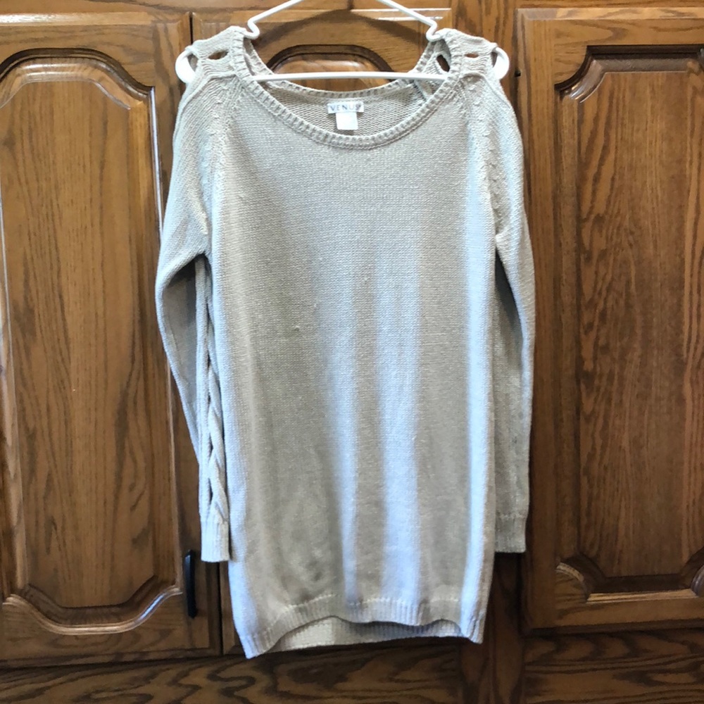Venus open sleeve tunic sweater